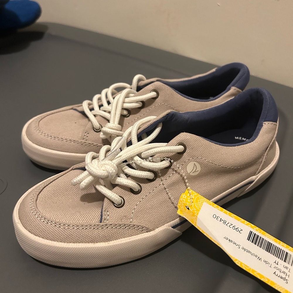 Sperry Kids Beige and Navy Dress Shoes